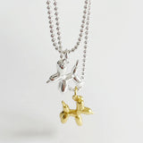 SHANICE S925 Silver Dog Pendant Necklace Men Hip-Hop Chain