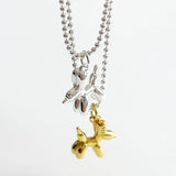 SHANICE S925 Silver Dog Pendant Necklace Men Hip-Hop Chain