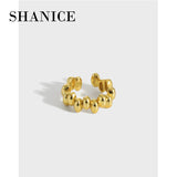 SHANICE S925 Sterling Silver Ear Cuff Clip Earring Minimalist Peas Earcuff