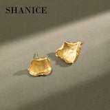 SHANICE S925 Silver Earrings Vintage Asymmetry Stud Ear Jewelry