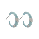 SHANICE S925 Silver Enamel Drop Geometric Earrings