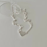 SHANICE S925 Silver Irregular Geometric Necklace for Women