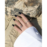SHANICE S925 Sterling Silver Allergic Free Olive Branch Women Resizable Rings