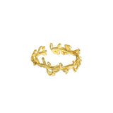 SHANICE S925 Sterling Silver Allergic Free Olive Branch Women Resizable Rings