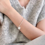 SHANICE S925 Silver Heart Chain Bracelet Women Charms Jewelry Gift