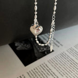 SHANICE S925 Silver Heart Chain Bracelet Women Charms Jewelry Gift