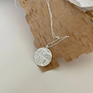 SHANICE Sterling Silver Map Pendant Necklace Mocambique Patriotic