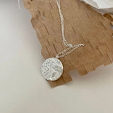 SHANICE Sterling Silver Map Pendant Necklace Mocambique Patriotic