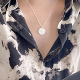 SHANICE Sterling Silver Map Pendant Necklace Mocambique Patriotic