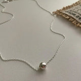 SHANICE S925 Silver Necklace Ball Beads Pendant Clavicle Chain Wedding Jewelry