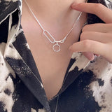 SHANICE S925 Sterling Silver Necklace Ins Cold Wind Niche Hipster Geometric