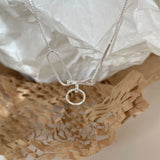 SHANICE S925 Sterling Silver Necklace Ins Cold Wind Niche Hipster Geometric