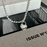 SHANICE Silver Bead Choker Necklace 925 Sterling Silver Short Neck Chain