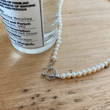 SHANICE S925 Sterling Silver Pearl Necklace Baroque Irregular Chokers