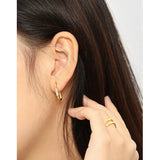 SHANICE S925 Sterling Silver Safety Pin Studs Earrings Crystal CZ Female Jewelry