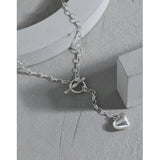 SHANICE S925 Silver Sweater Necklace LOVE Heart Party Jewelry