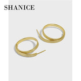 SHANICE S925 Sterling Silver Geometric Stud Earring For Women Girls
