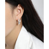 SHANICE S925 Sterling Silver Geometric Stud Earring For Women Girls