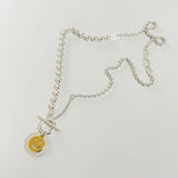 SHANICE S925 Beads Chain Smiley Round Necklace for Women