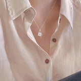 SHANICE S925 Silver Key Lock Necklace With Diamond for Women