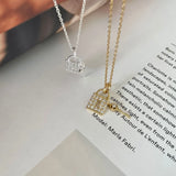 SHANICE S925 Silver Key Lock Necklace With Diamond for Women