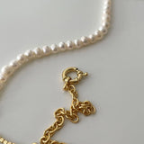 SHANICE S925 Sterling silver Necklaces Artistic Pearl Pendant Chain