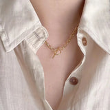 SHANICE S925 Sterling Silver O-Chain Necklace Industrial Style Buckle Pendant