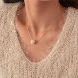 SHANICE S925 Silver Pearls Choker Necklace Baroque Pearl Pendant Chain