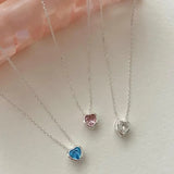 SHANICE Crystal Heart Necklace For Women Wedding Jewelry