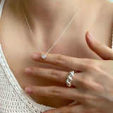 SHANICE Crystal Heart Necklace For Women Wedding Jewelry