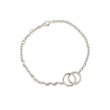 SHANICE S925 Silver Anklet Bracelet Double Circle Interlock Chain