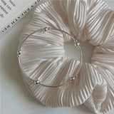 SHANICE S925 Sterling Silver Beads Geometric Elastic Bracelet