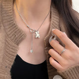 SHANICE S925 Silver Bear Necklace for Women