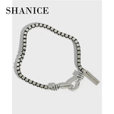 SHANICE S925 Sterling Silver Bracelet Chain Thick Box Chain