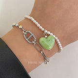 SHANICE S925 Silver Bracelet & Rings for Women Pig Nose Party Jewelry Birthday