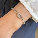 SHANICE S925 Silver Bracelet & Rings for Women Pig Nose Party Jewelry Birthday