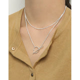 SHANICE S925 Circles Necklace Choker Chain Collier Gypsophila for Women