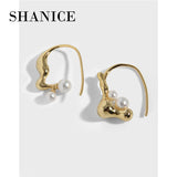 SHANICE S925 Silver Asymmetric Pearl Earrings