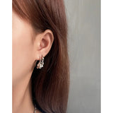 SHANICE S925 Silver Asymmetric Pearl Earrings