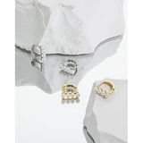 SHANICE S925 Silver Pearl Hoop Earrings Bohemian Wedding Jewelry