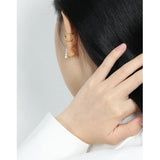 SHANICE S925 Silver Pearl Hoop Earrings Bohemian Wedding Jewelry