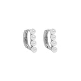 SHANICE S925 Silver Pearl Hoop Earrings Bohemian Wedding Jewelry