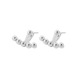 SHANICE S925 Sterling Silver Geometric Round Beads Earrings