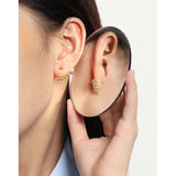 SHANICE S925 Sterling Silver Geometric Round Beads Earrings