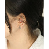 SHANICE S925 Geometric Oval Earrings Sterling Silver Ear Buckle