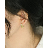 SHANICE S925 Geometric Oval Earrings Sterling Silver Ear Buckle