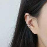 SHANICE S925 Silver Ear Buckle Twist Double-Layer Ear Clip