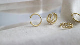 SHANICE S925 Silver Ear Buckle Twist Double-Layer Ear Clip