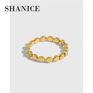 SHANICE S925 Silver Open Ring INS Geometric Beads Finger Rings Wedding Punk