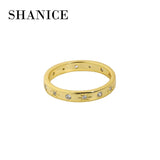 Shanice S925 Zircon Golden Star Ring Women Party Jewelry Men Finger Anillo